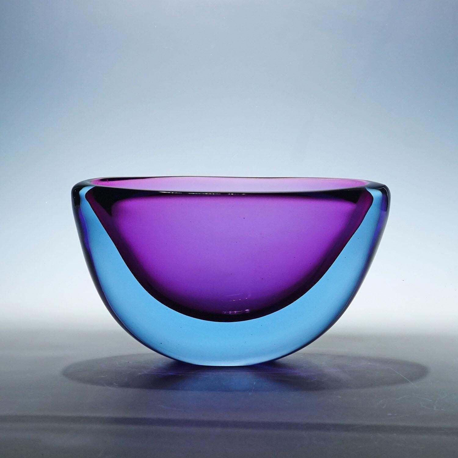 Large Art Glass Bowl By Flavio Poli For Seguso Vetri D'arte 1950s photo furniture