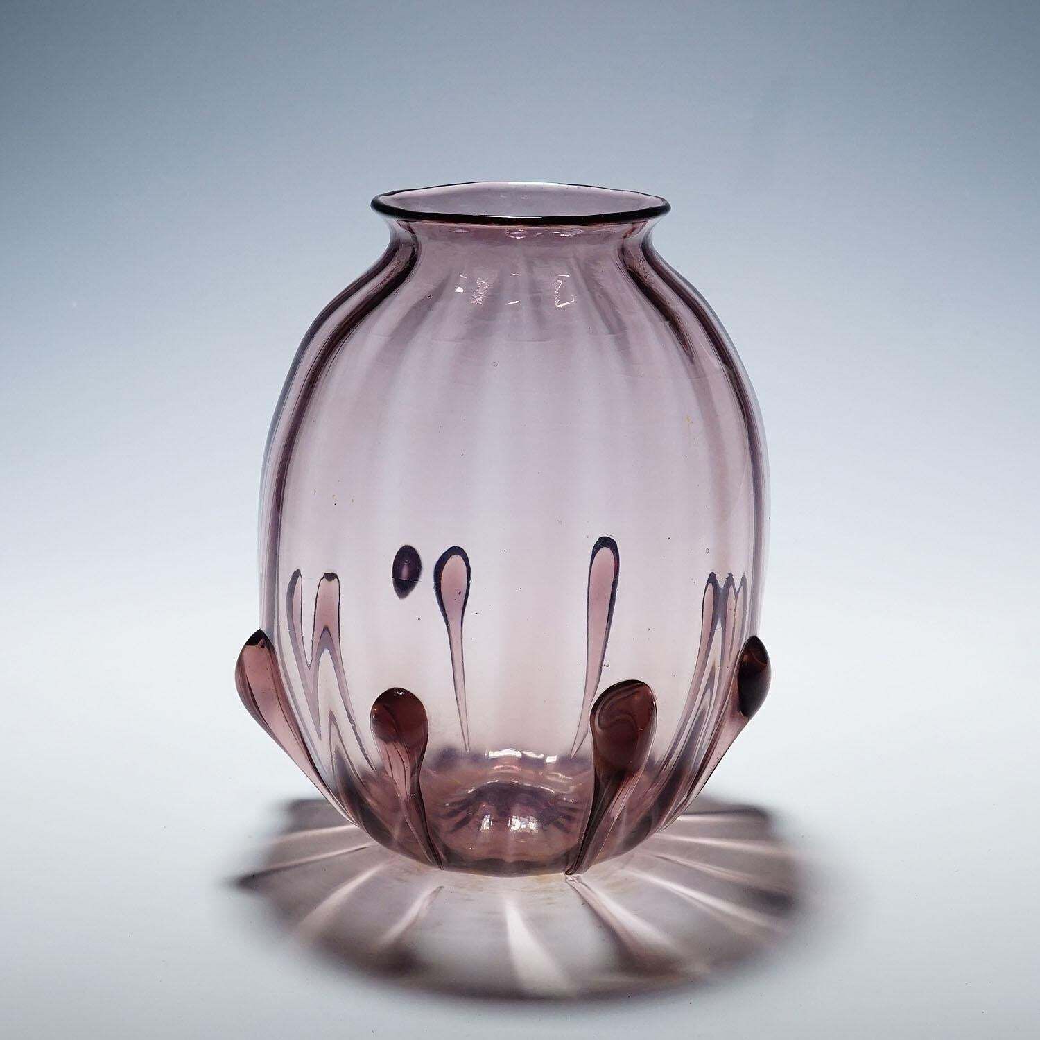 Vetro Soffiato Glass Vase By Vittorio Zecchin For Venini Murano 1924 photo furniture