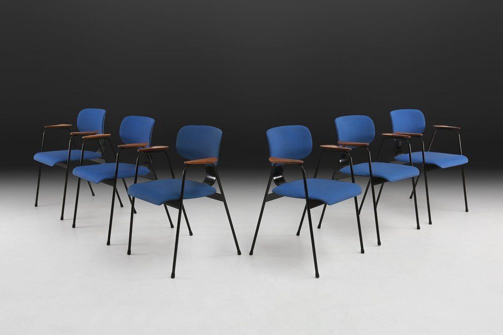 Dining Chairs By Willy Van Der Meeren For Tubax, Belgium, 1950s, Set Of 6