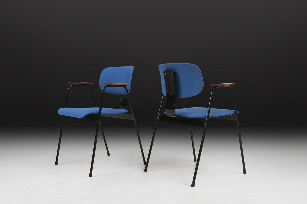 Dining Chairs By Willy Van Der Meeren For Tubax, Belgium, 1950s, Set Of 6 photo for sale