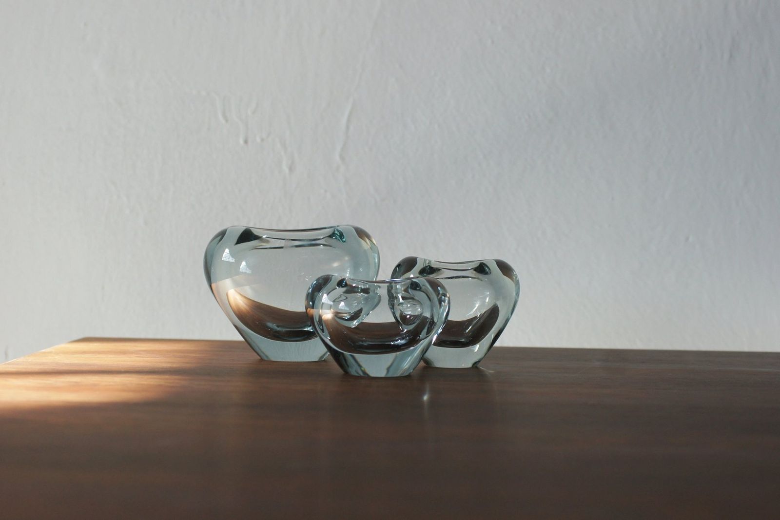 Blue Heart Vases By Per Lütken For Orrefors, Sweden, Set Of 3 photo furniture