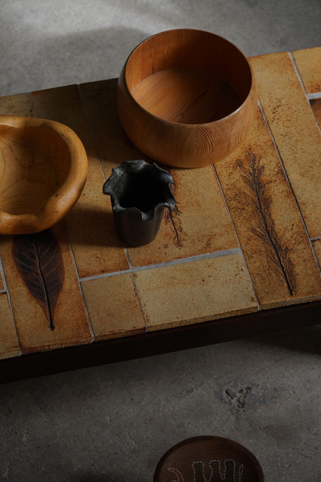 2090.0 Mid Century French Ceramic Tile Coffee Table By Roger Capron, Vallauris, 1960s photo