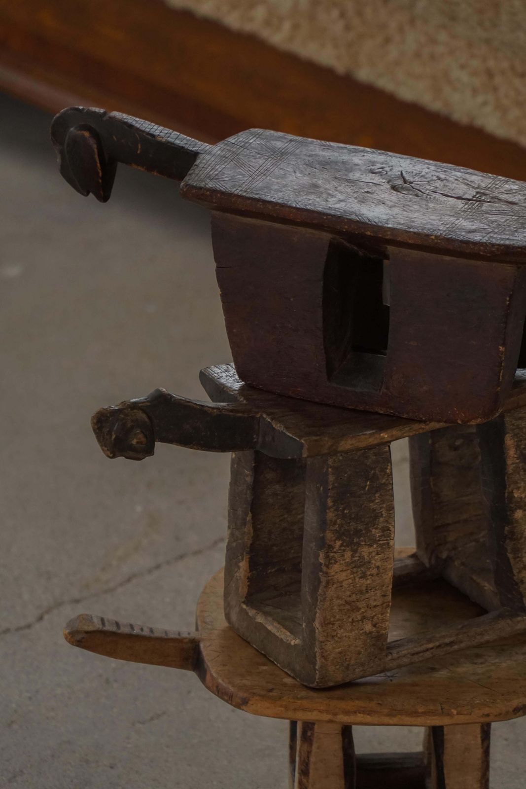Mid 20th Century, Hand Carved Wooden Lobi Stool, Burkina Faso, Africa photo vinterior