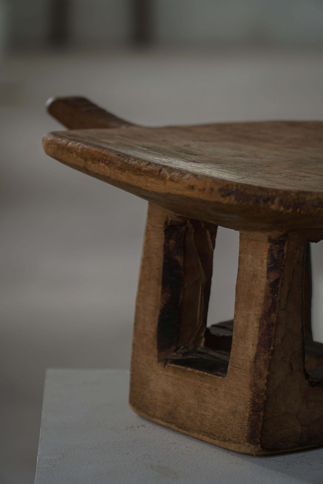 photo for sale Mid 20th Century, Hand Carved Wooden Lobi Stool, Burkina Faso, Africa
