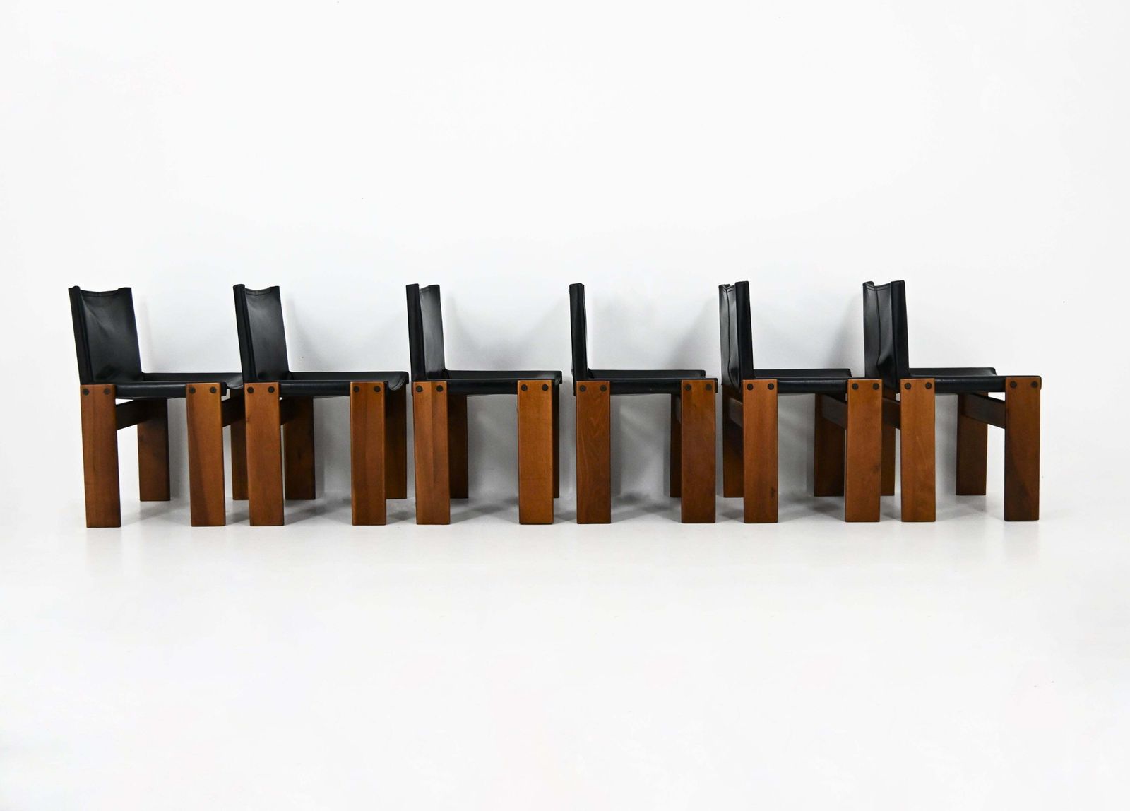 Monk Dining Chairs By Afra & Tobia Scarpa For Molteni, 1970s, Set Of 6 photo 8502.0