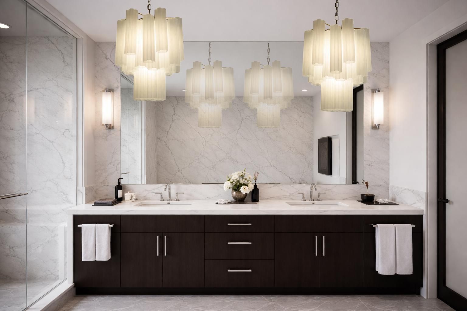 Pair Murano Chandeliers photo furniture