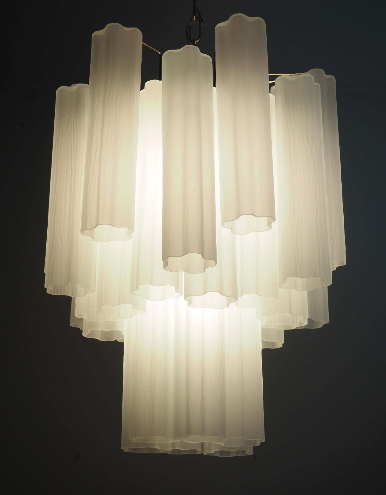 photo furniture Pair Murano Chandeliers