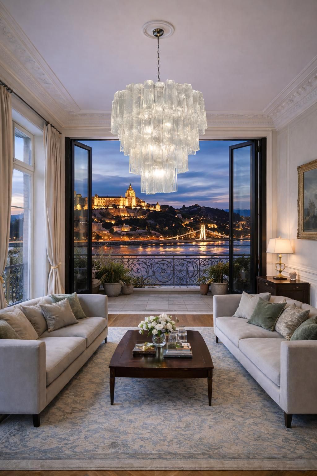 photo vinterior Italian Chandelier In Murano Glass