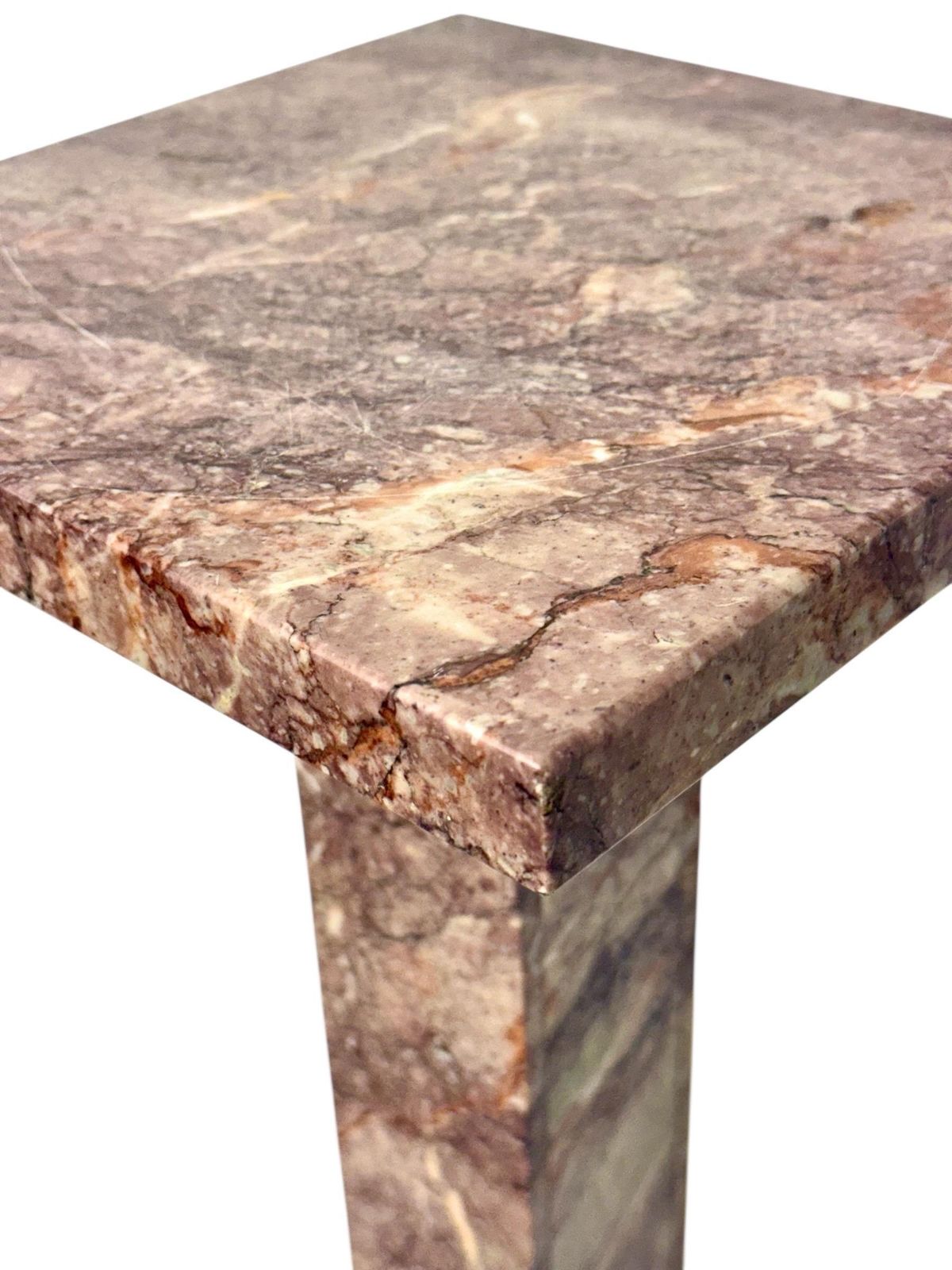 French Breccia Marble Pedestal Column, Early 20th Century photo furniture
