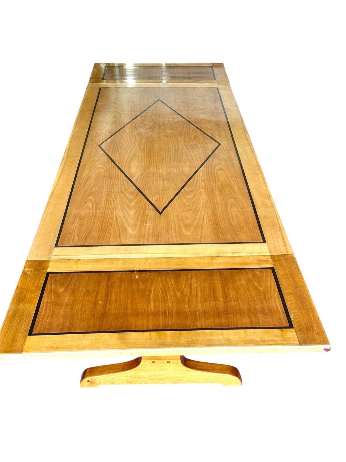 photo furniture French Art Deco Extendable Dining Cherrywood Table, Seats Up To 14