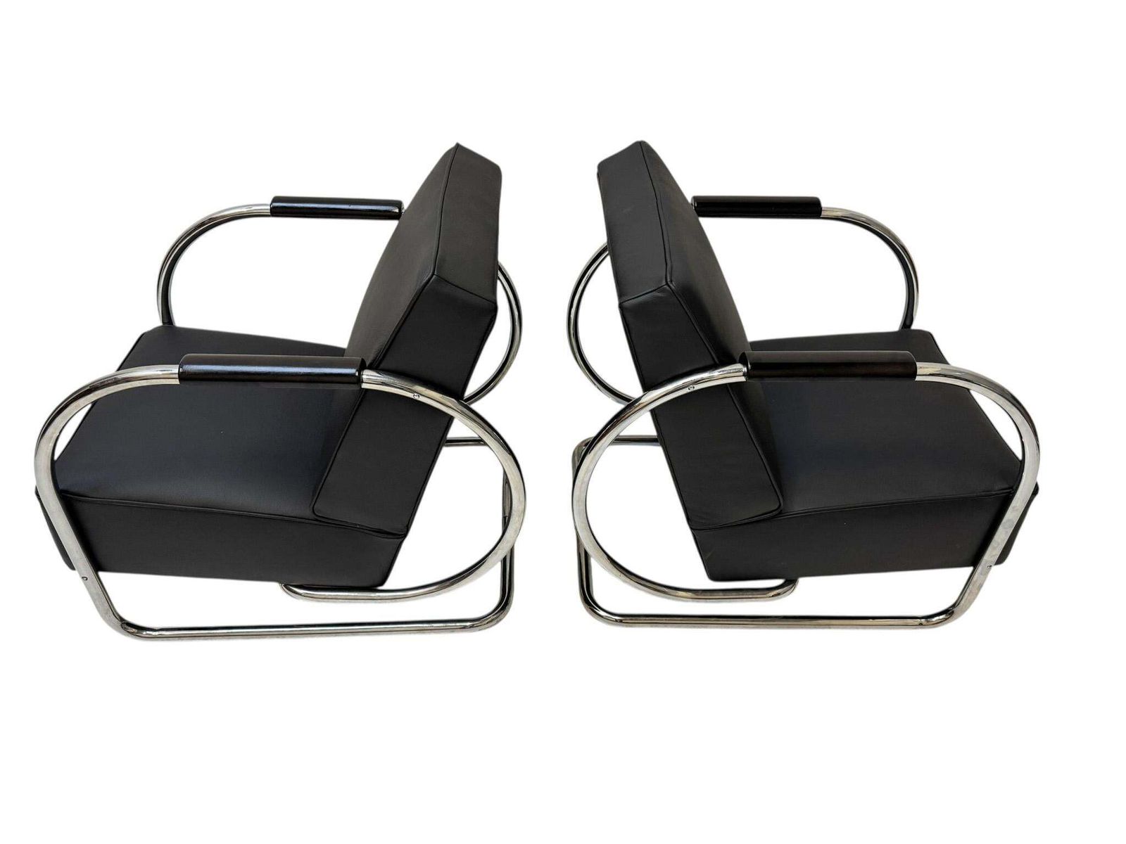 Art Deco Modernist Bauhaus Tubular Steel Lounge Chairs By Frits Kuyken, 1936 photo for sale
