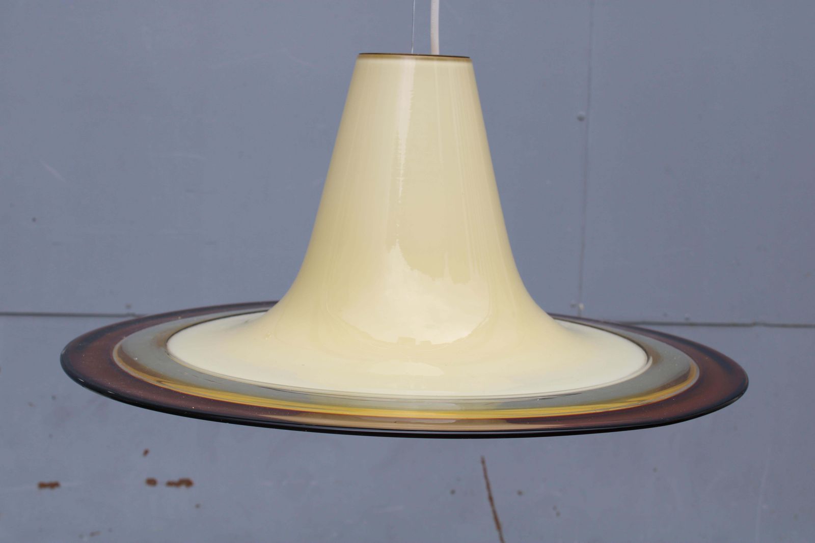 Veart 1970 Murano Glass Flying Disc Suspension Chandelier photo for sale