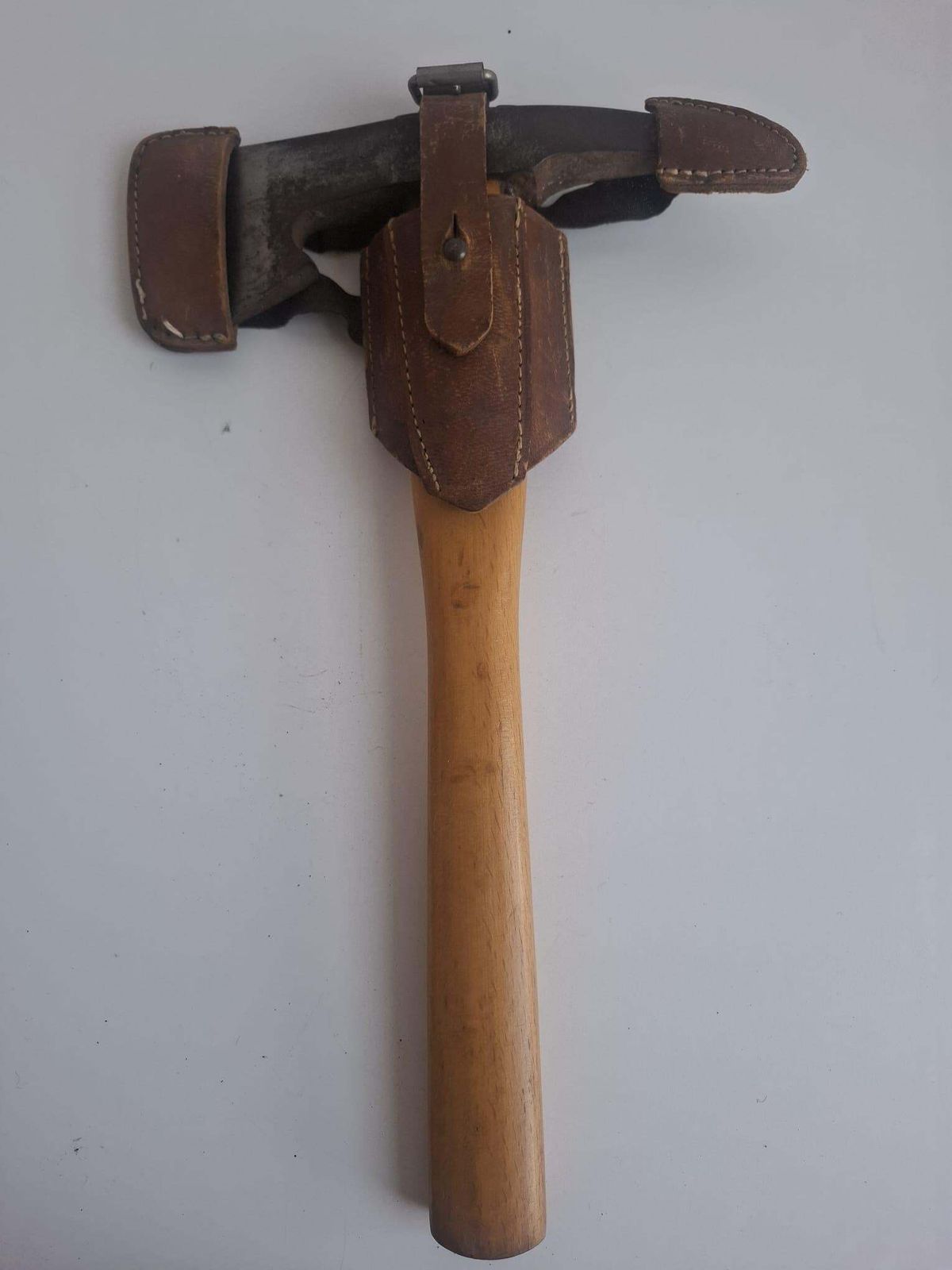 Mid Century Czechoslovak Firefighter Axe With Leather Holster photo furniture