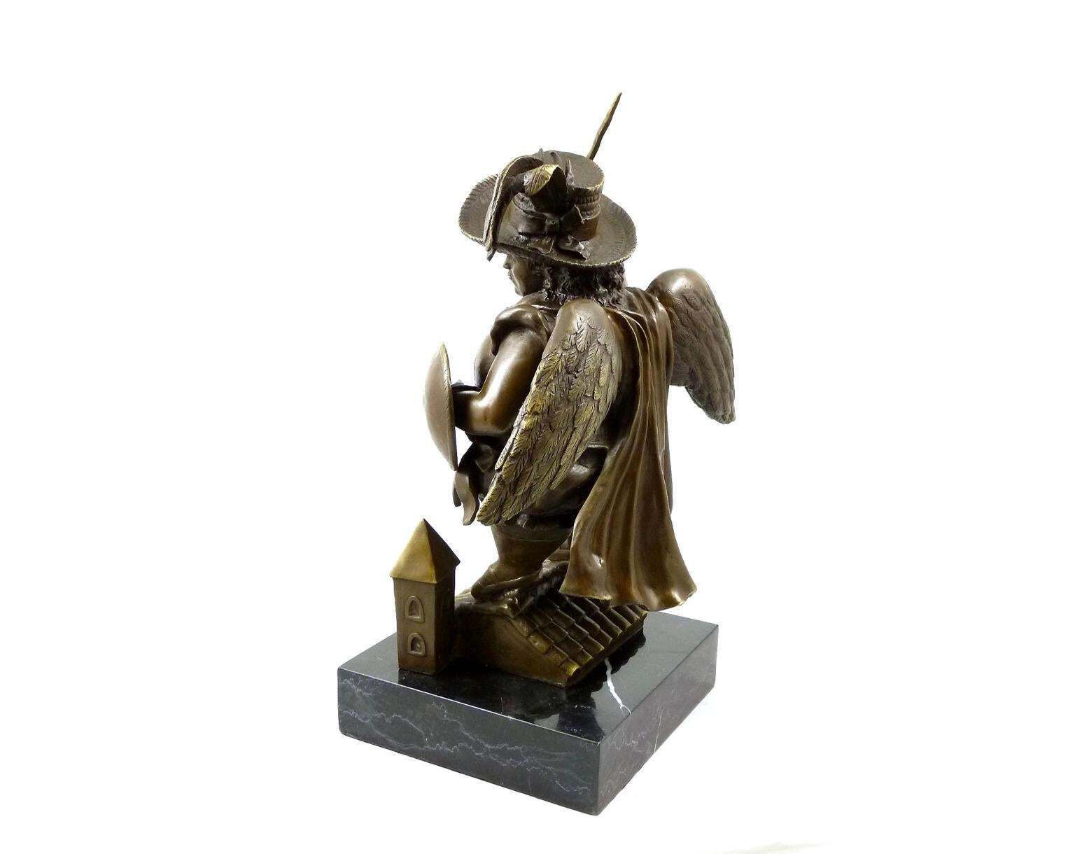 Archangel With Black Hat Sculpture In Bronze, Contemporary Style photo 2510.0