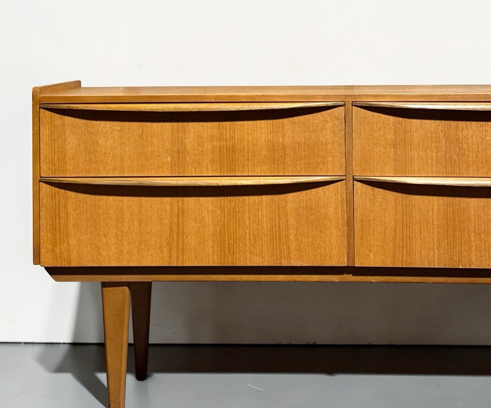 Austin Suite Teak Chest Of Drawers Sideboard Lip Handles Mid Century C1960s photo 345.0