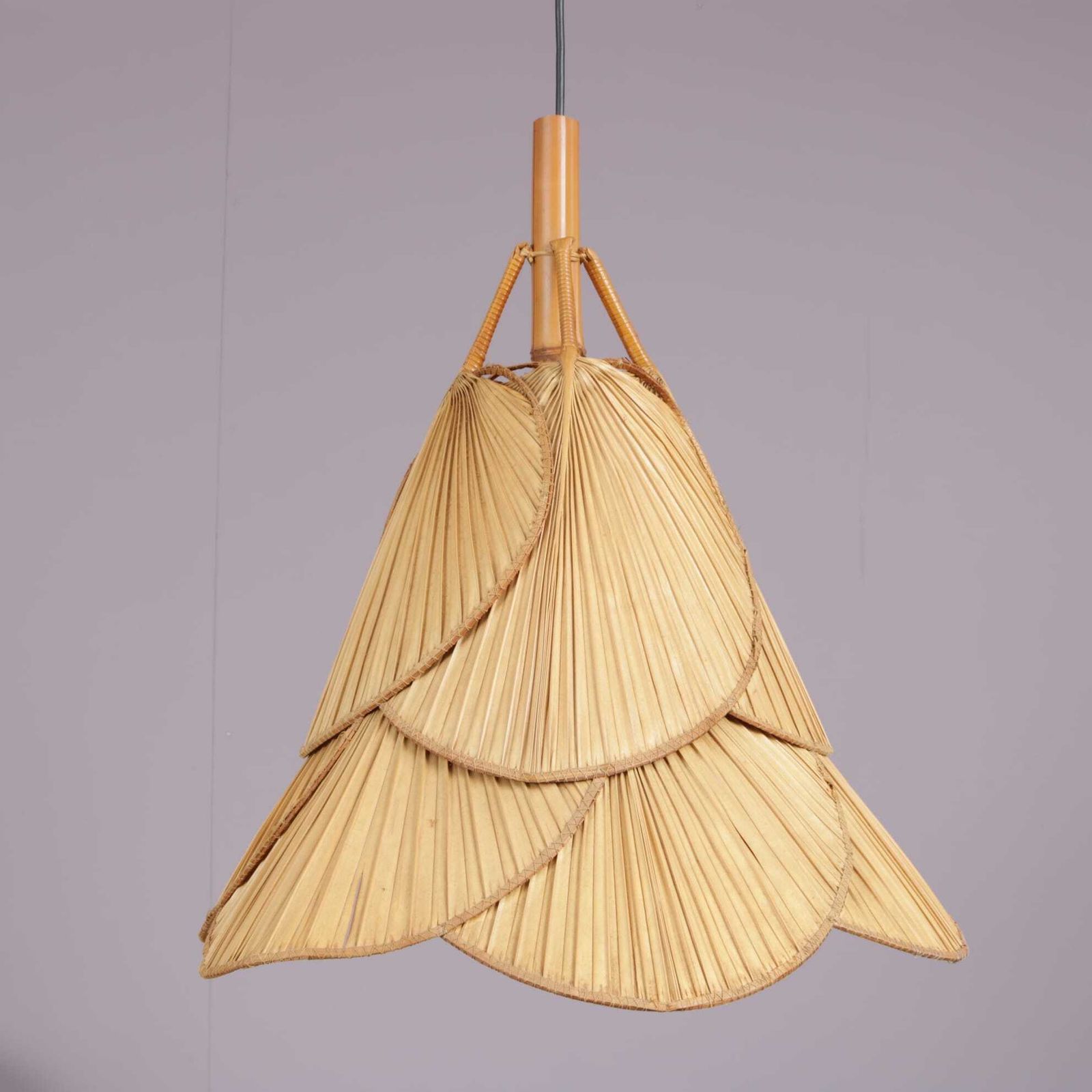 “Uchiwa” Hanging Lamp In The Style Of Ingo Maurer, Germany 1970 photo Lighting