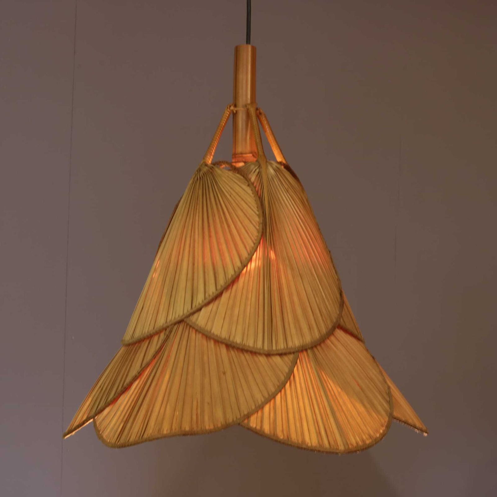 “Uchiwa” Hanging Lamp In The Style Of Ingo Maurer, Germany 1970 photo vinterior
