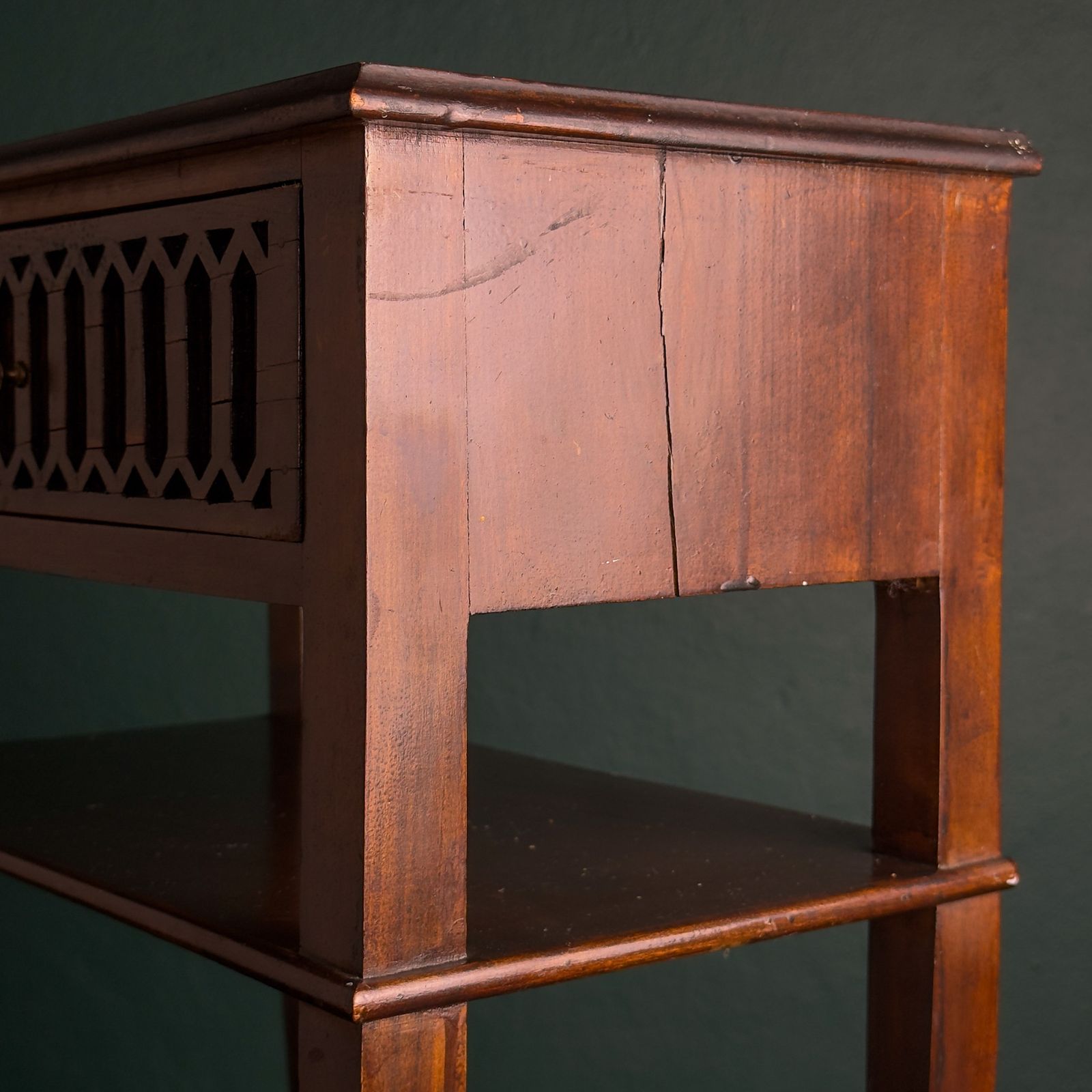 Vintage Wood Nightstand Italy 1970s photo buy