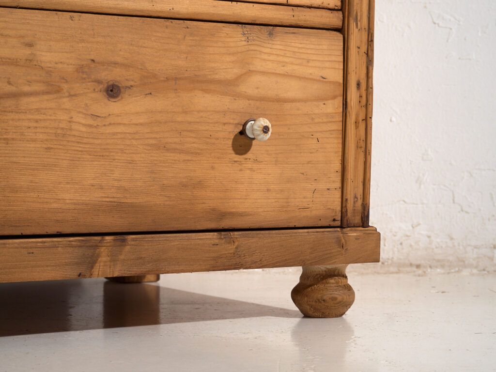 Antique Pine Wood Chest Of Drawers (C.1920) #116 photo for sale