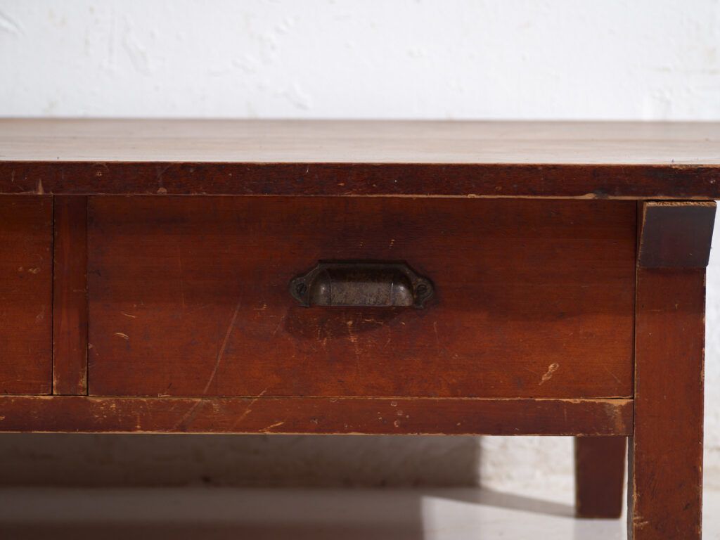 Antique Japanese Low Work Table With Drawers – Showa Period – C.1930 1950 photo vintage