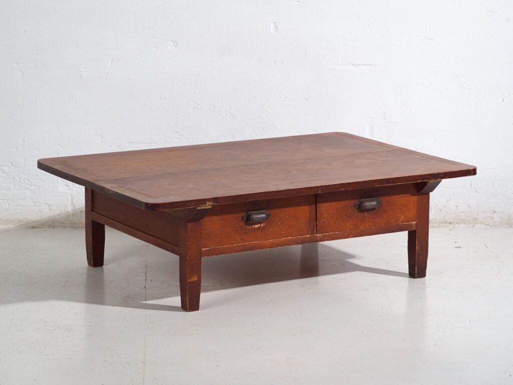 photo for sale Antique Japanese Low Work Table With Drawers – Showa Period – C.1930 1950