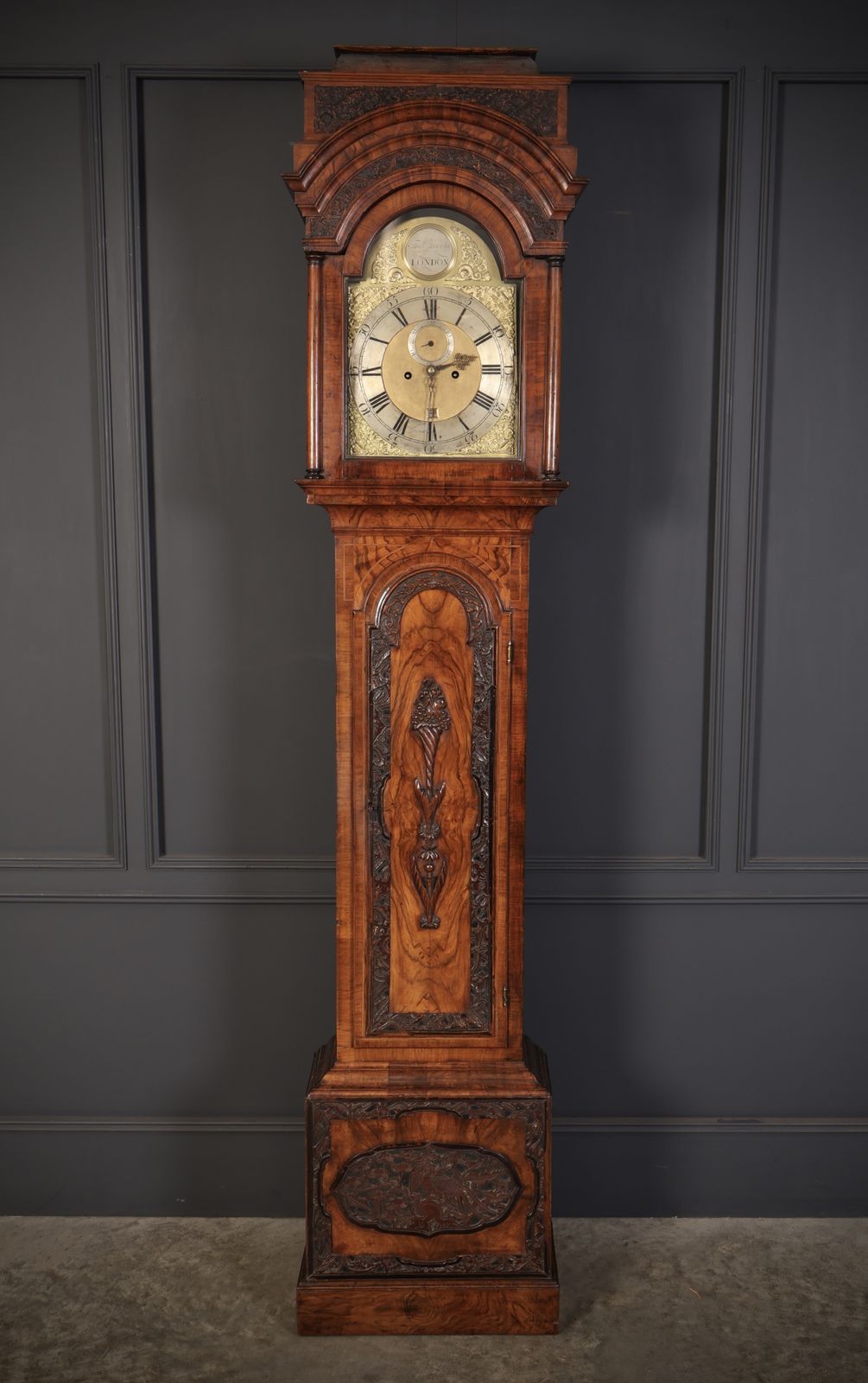18th Century Walnut Grandfather Clock photo furniture