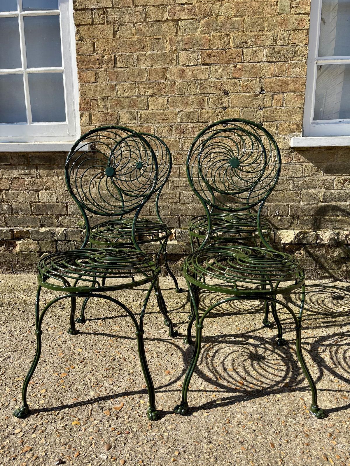 Set Of Four Early Victorian Spiral Iron Garden Chairs C.1840–1860 photo furniture