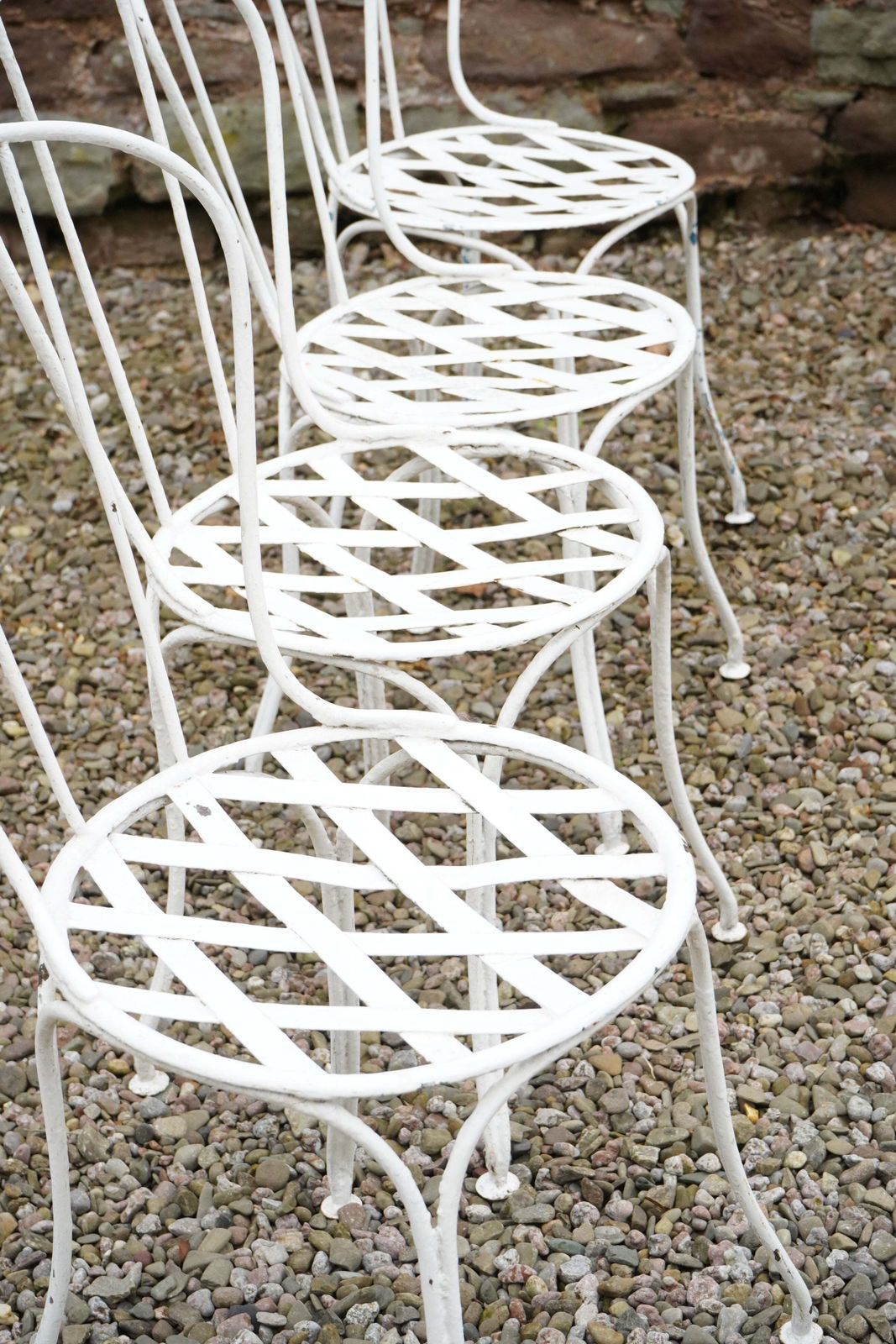 Lattice Garden Chairs, 1800s, Antique photo Garden Furniture