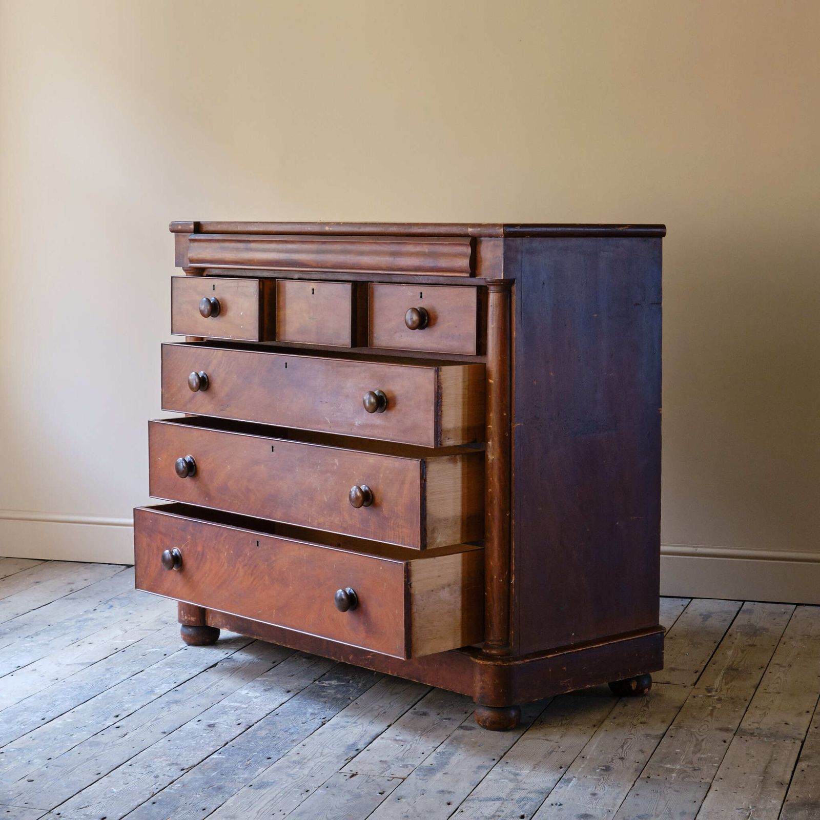 photo for sale Large Scottish Pine Chest Of Drawers In Original Paint