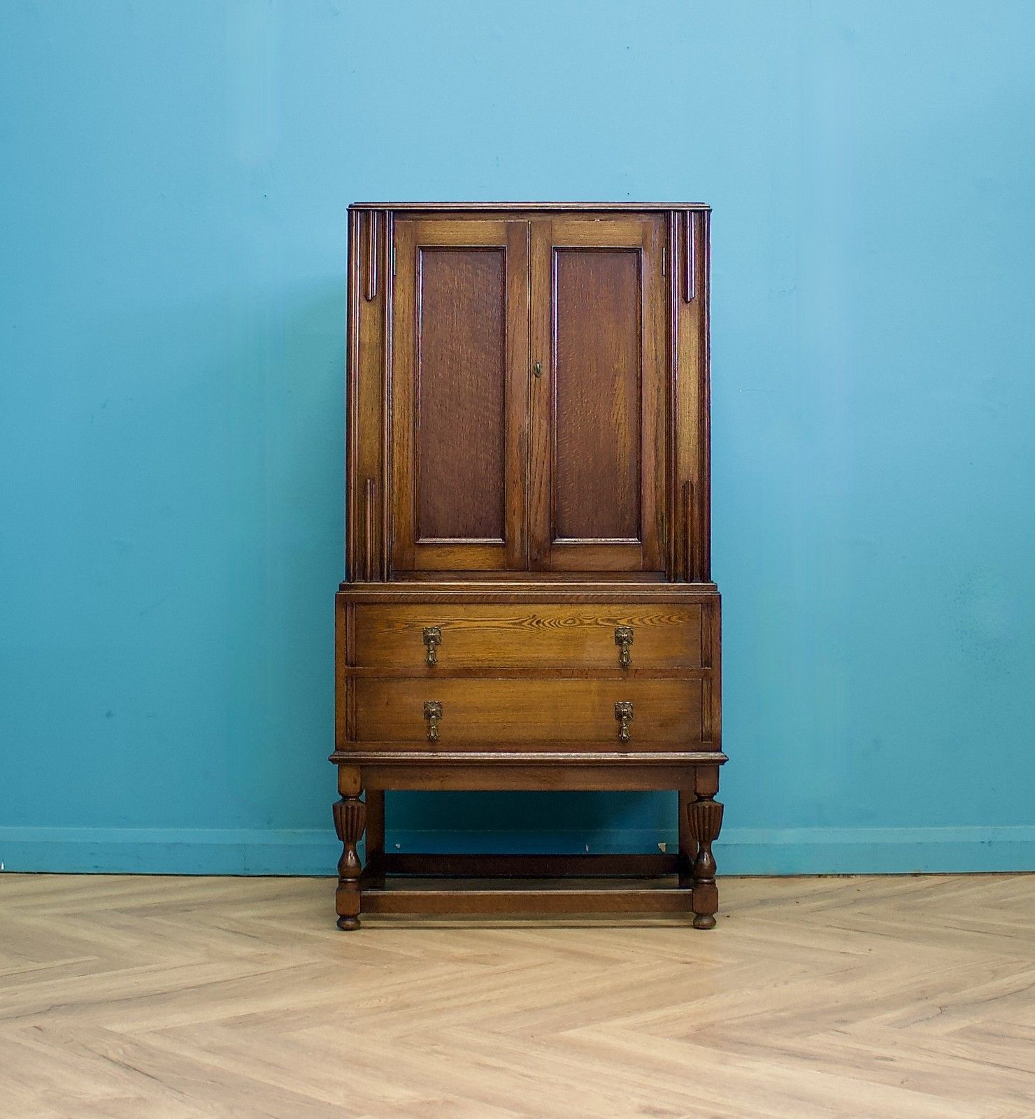 Vintage Oak Drinks Cabinet, 1940s #1724 photo furniture