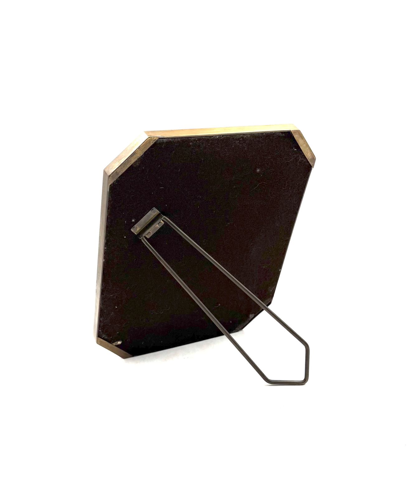 Home Decor Mid Century Modern Brass & Wood Picture Frame – In The Manner Of Gabriella Crespi, Italy 1970s photo