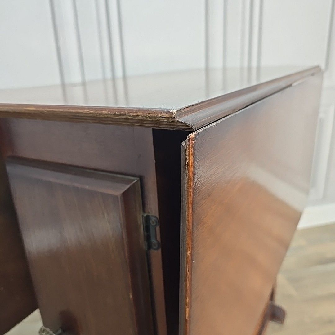 Vintage Drop Leaf Table Cabinet Gateleg Storage Cupboard Retro Mid Century photo vinterior