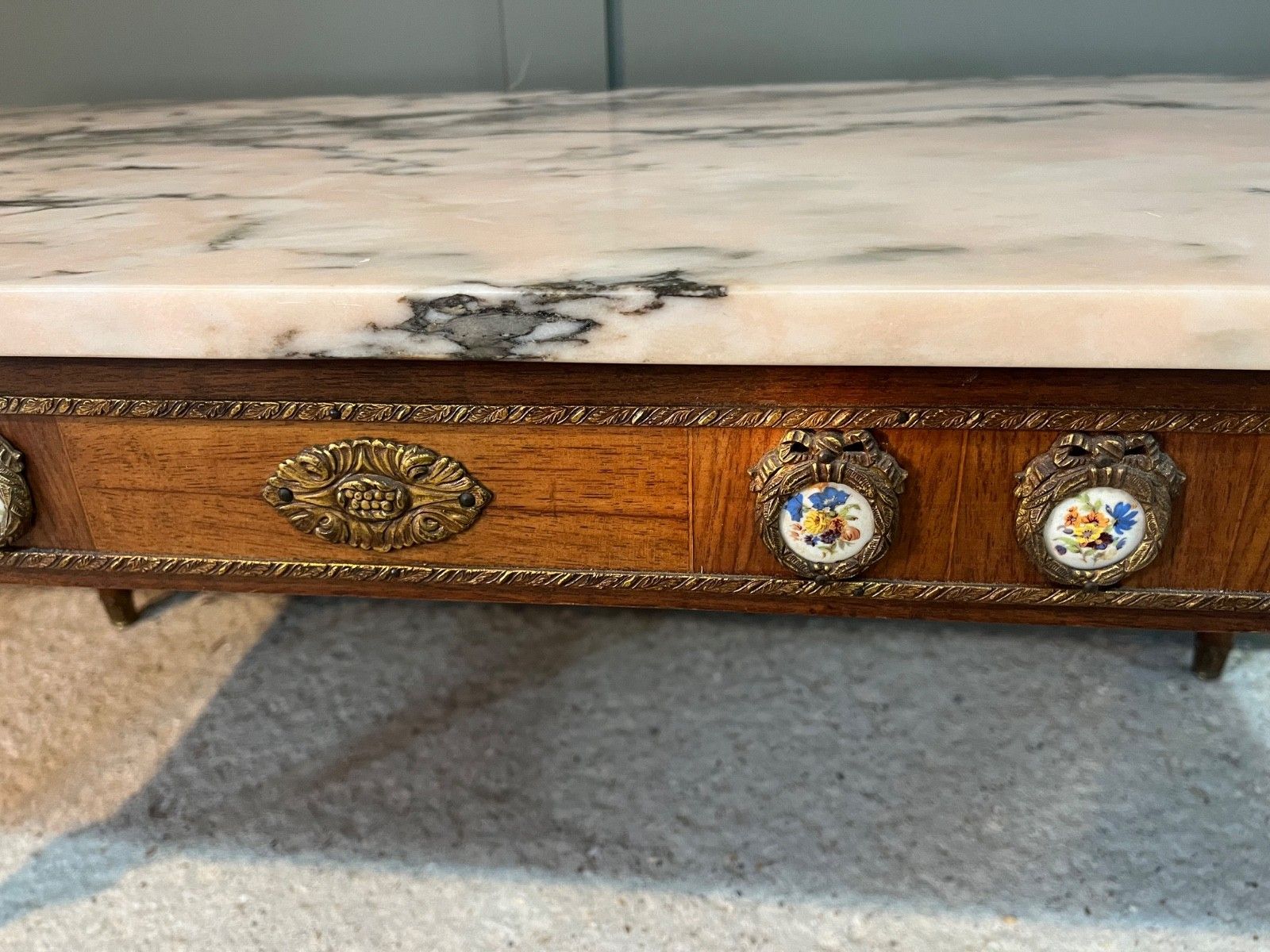 Marble Topped Coffee Table French Style Highly Decorative & Rare photo buy