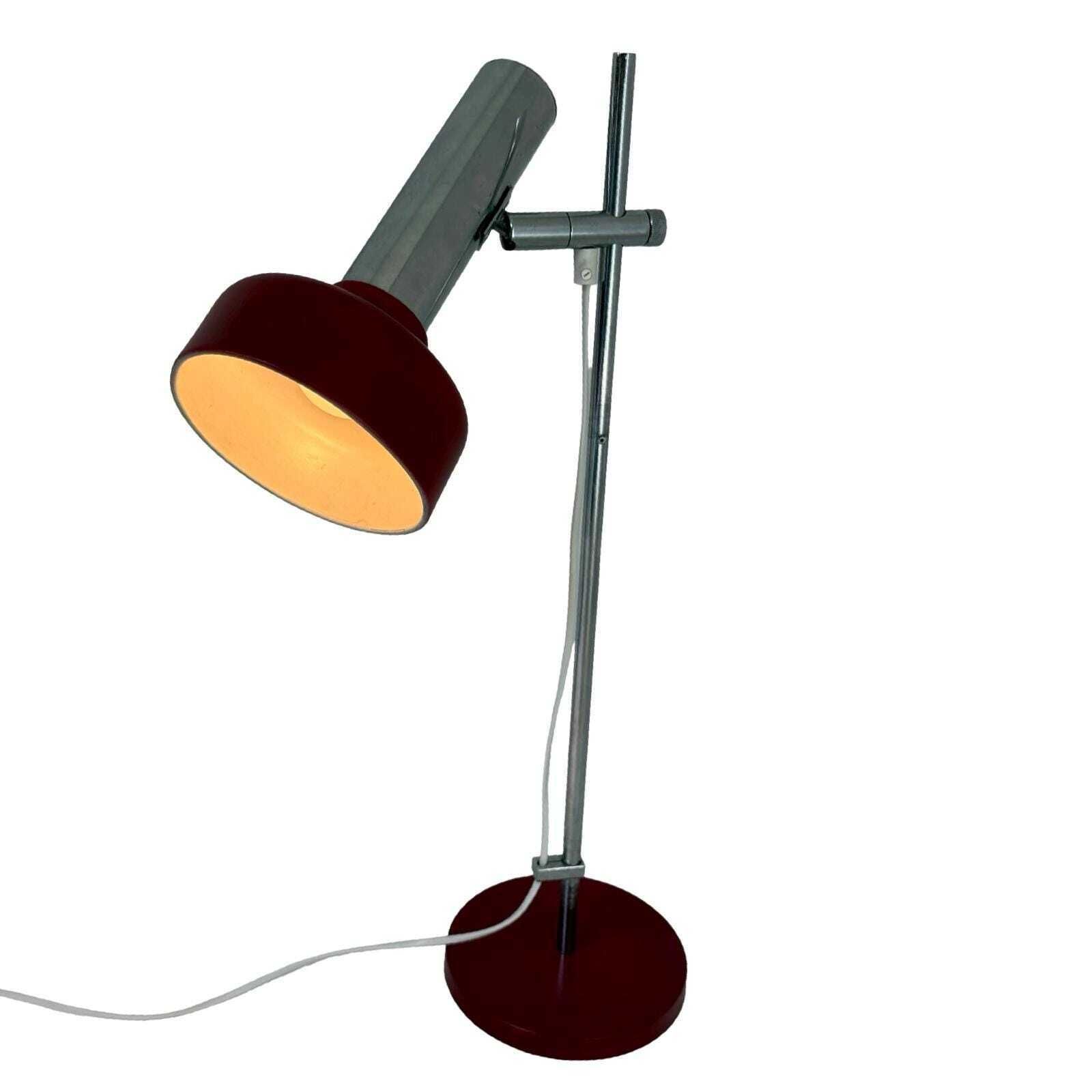 Gura   1970's   Burgundy Red Desk Lamp   Germany   Fully Restored photo Lighting