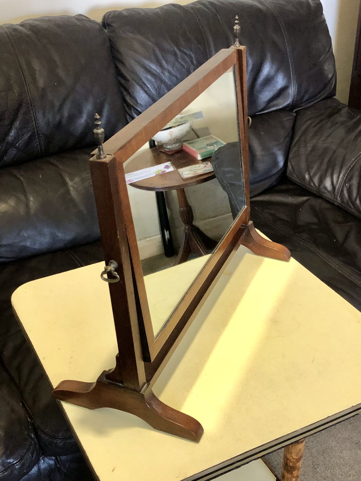 Handsome Small Mahogany Swing Mirror photo 129.0