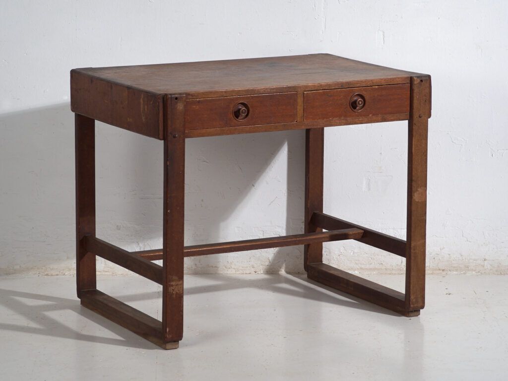 Furniture Antique Japanese Tsukue Writing Desk – Late Taisho – Early Showa (C.1910 1940) photo