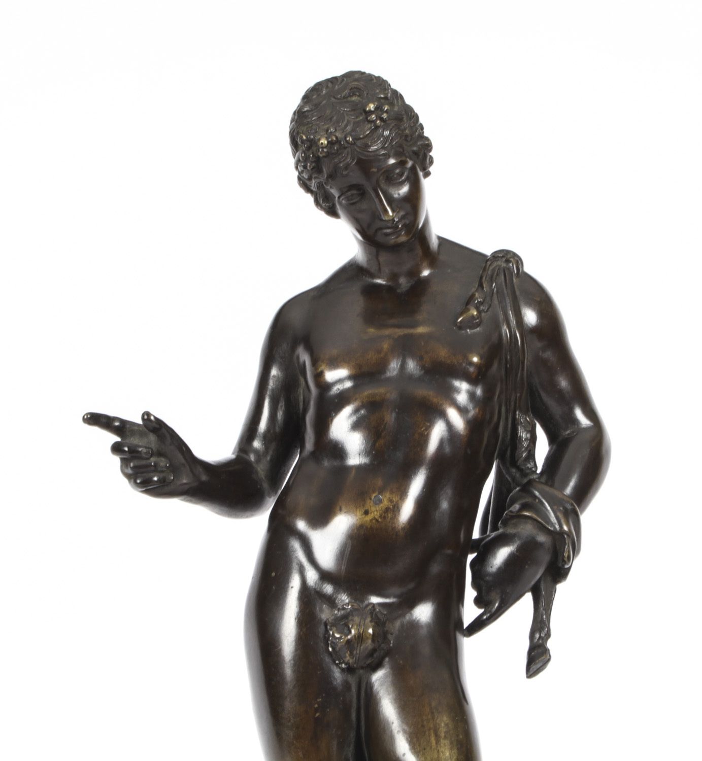 Antique Grand Tour  Bronze Figure Of "Dionysus, Called Narcissus" 19th C photo vintage