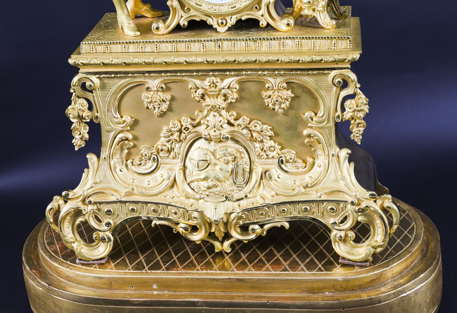 photo furniture Antique French Sevres Ormolu Mantel Clock By Leroy Paris 19th Century