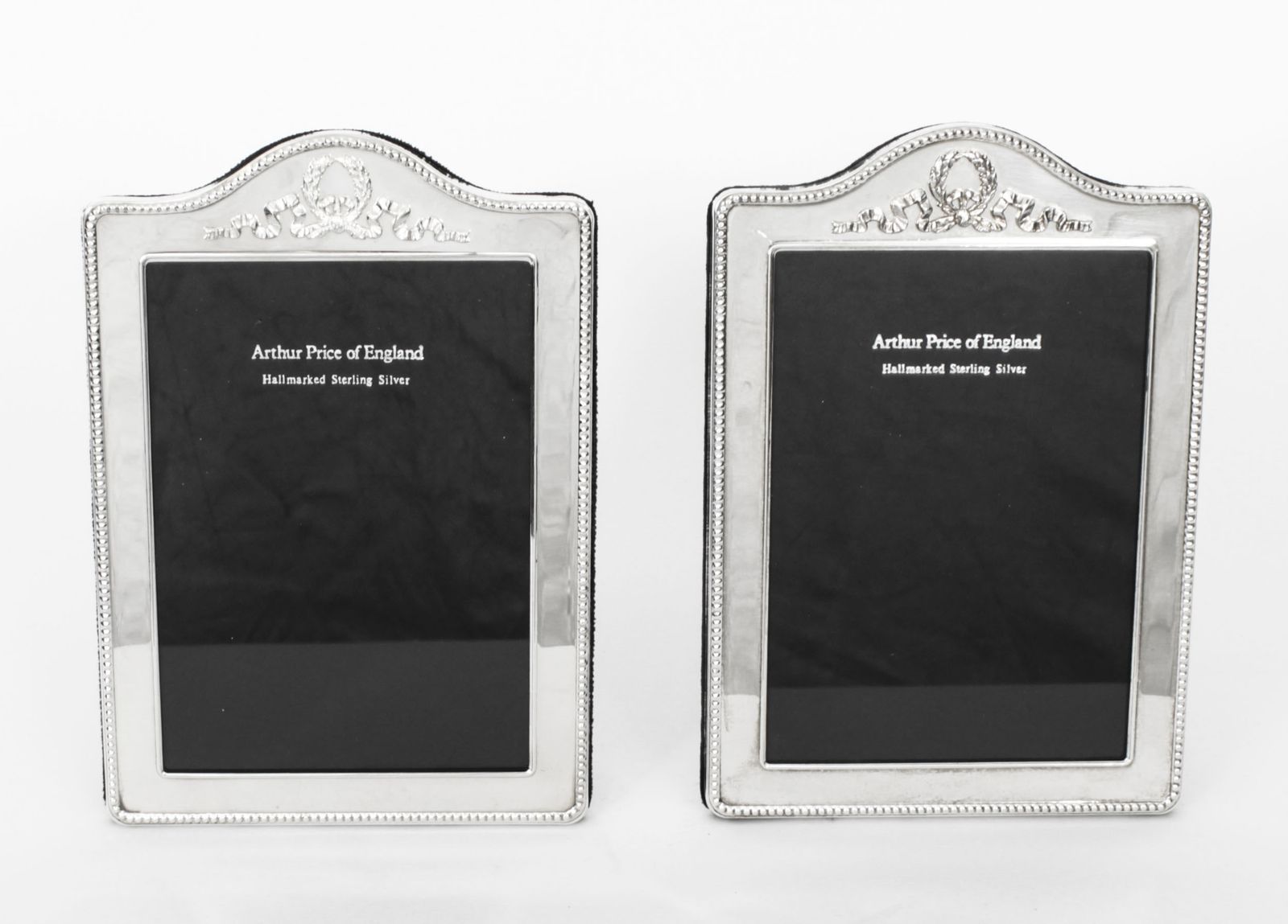 Vintage Pair Sterling Silver Photo Frames  By Arthur Price  & Co 1994  19x13cm