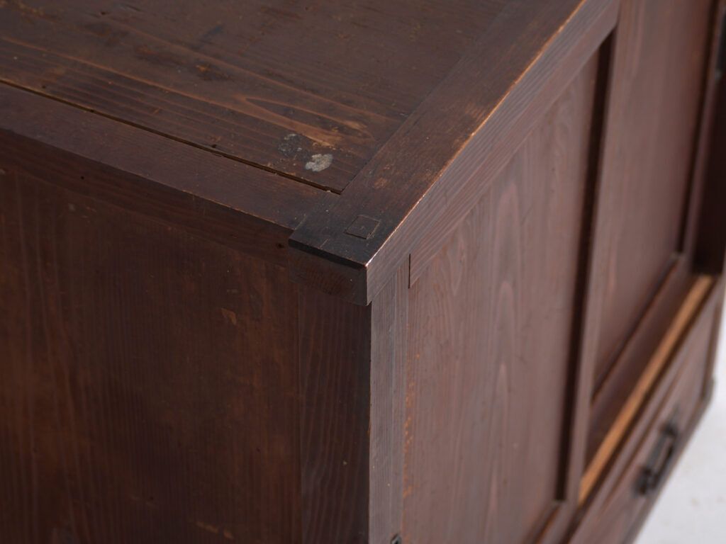 Antique Japanese Cabinet With Sliding Doors – Taisho/Showa Period (C.1920 1950) photo for sale