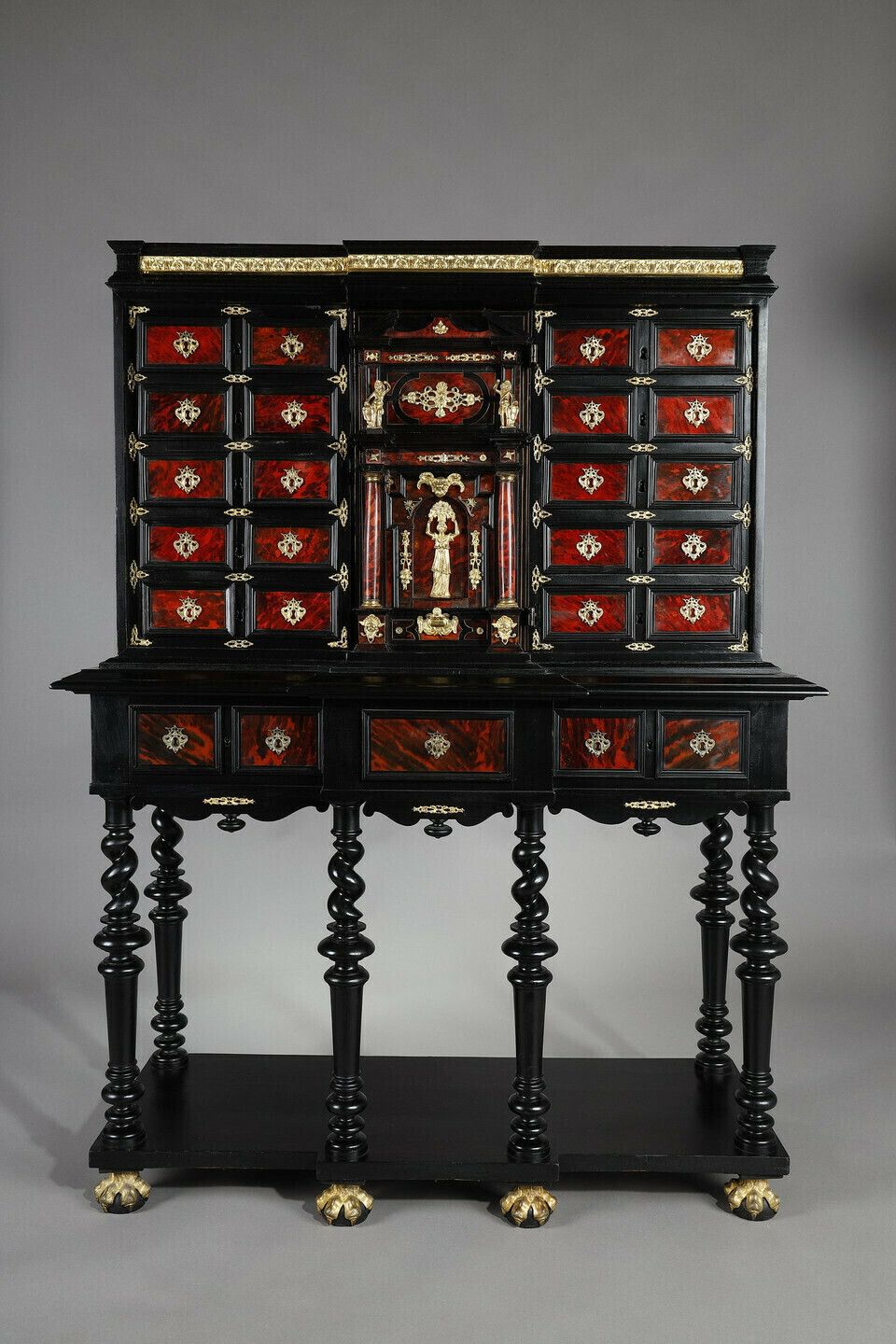Free Standing Cabinet In The Style Of 17th Century Flemish Cabinets