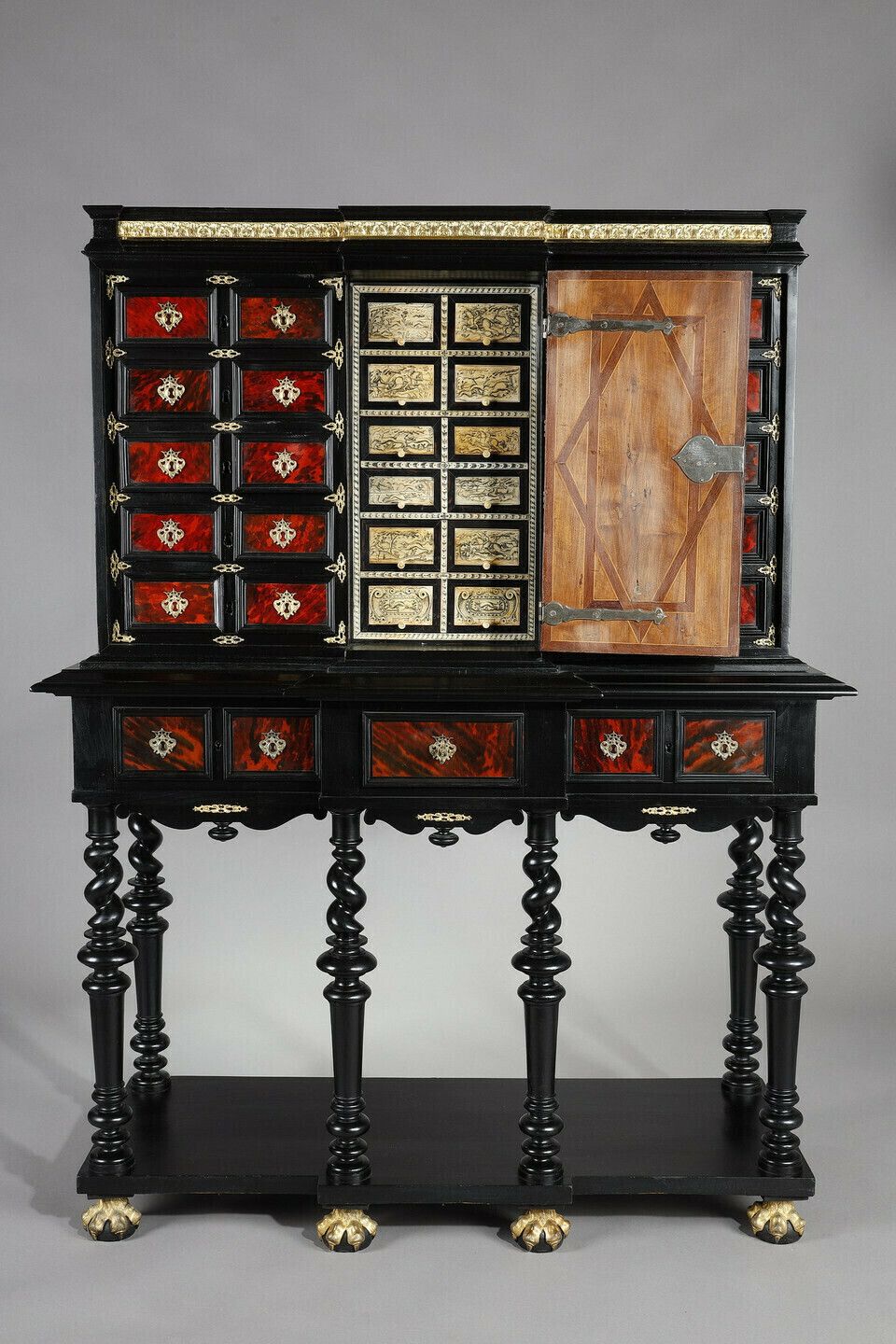 Furniture Free Standing Cabinet In The Style Of 17th Century Flemish Cabinets photo