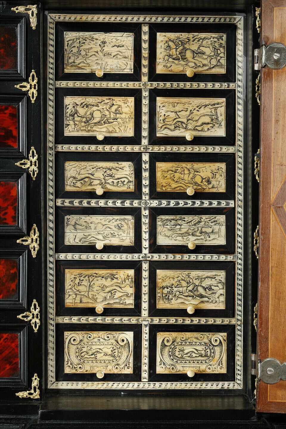 photo vinterior Free Standing Cabinet In The Style Of 17th Century Flemish Cabinets