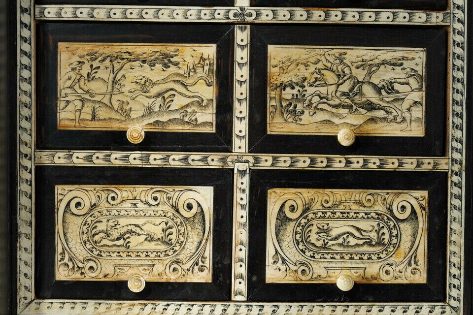 photo buy Free Standing Cabinet In The Style Of 17th Century Flemish Cabinets