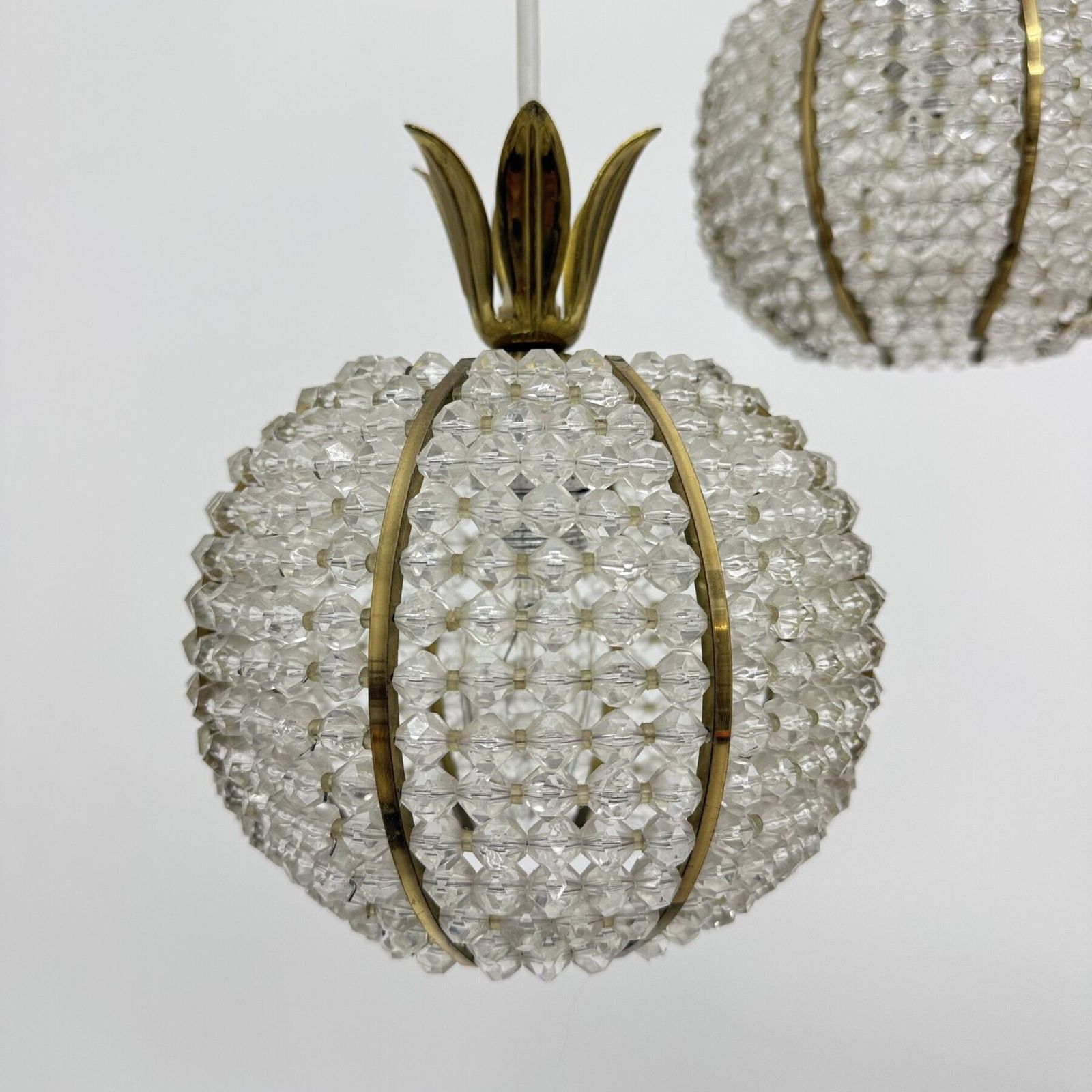 Rare Pinappple Design Cascade Hanging Lamp With 5 Balls By Emil Stejnar, 1950s photo 1046.0