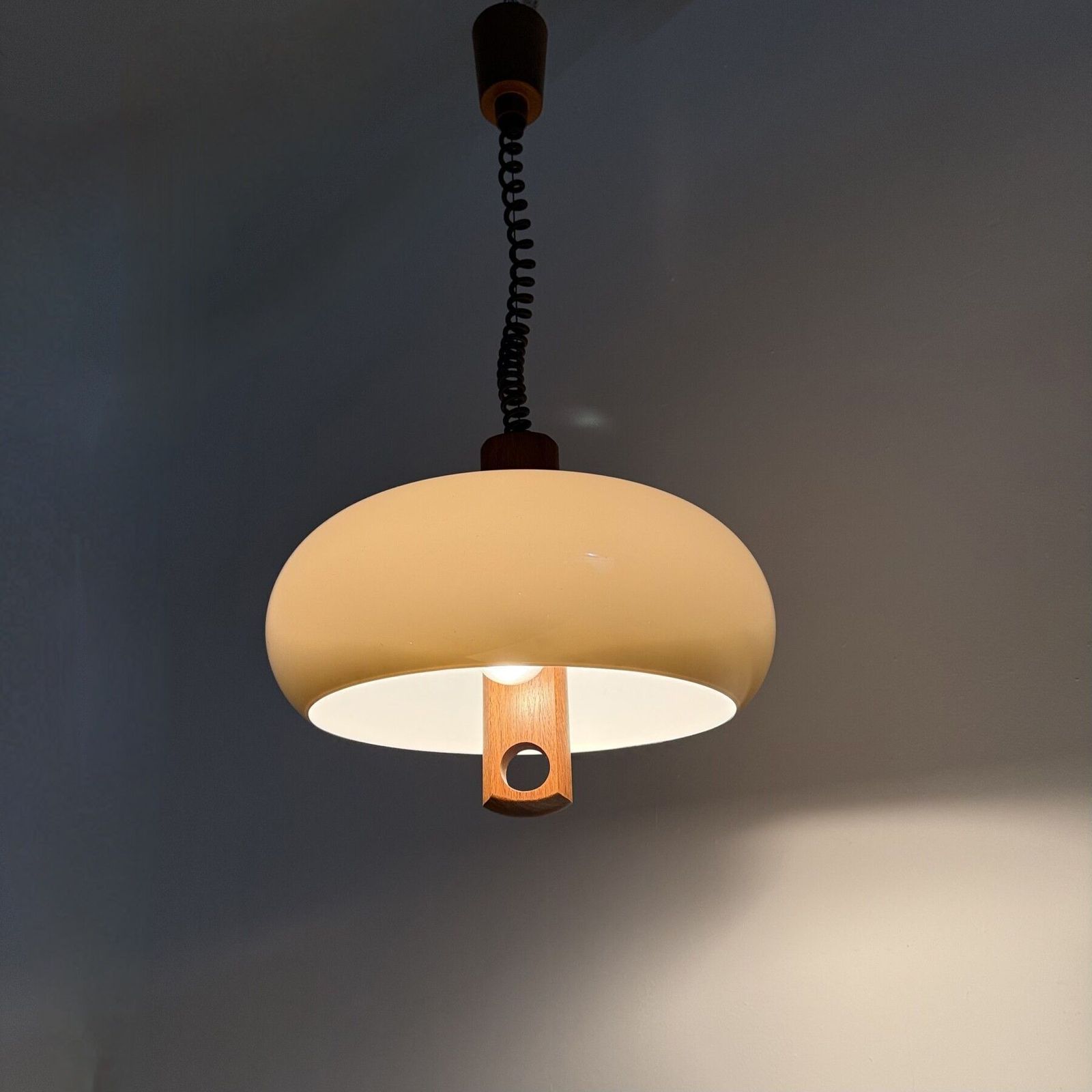Mid  Century Space Age Pendant Lamp Temde Leuchten , 1970s Germany photo vinterior