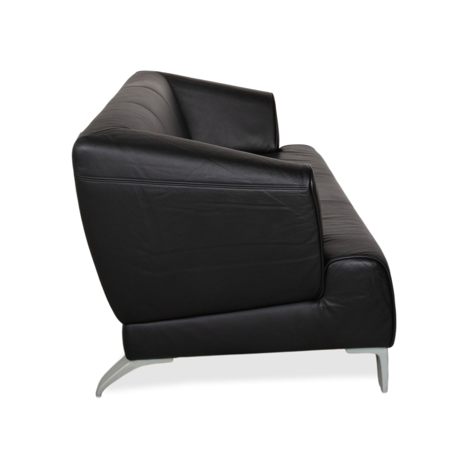 Mobilier Canapé 2 places Rolf Benz 2300 en cuir noir photo