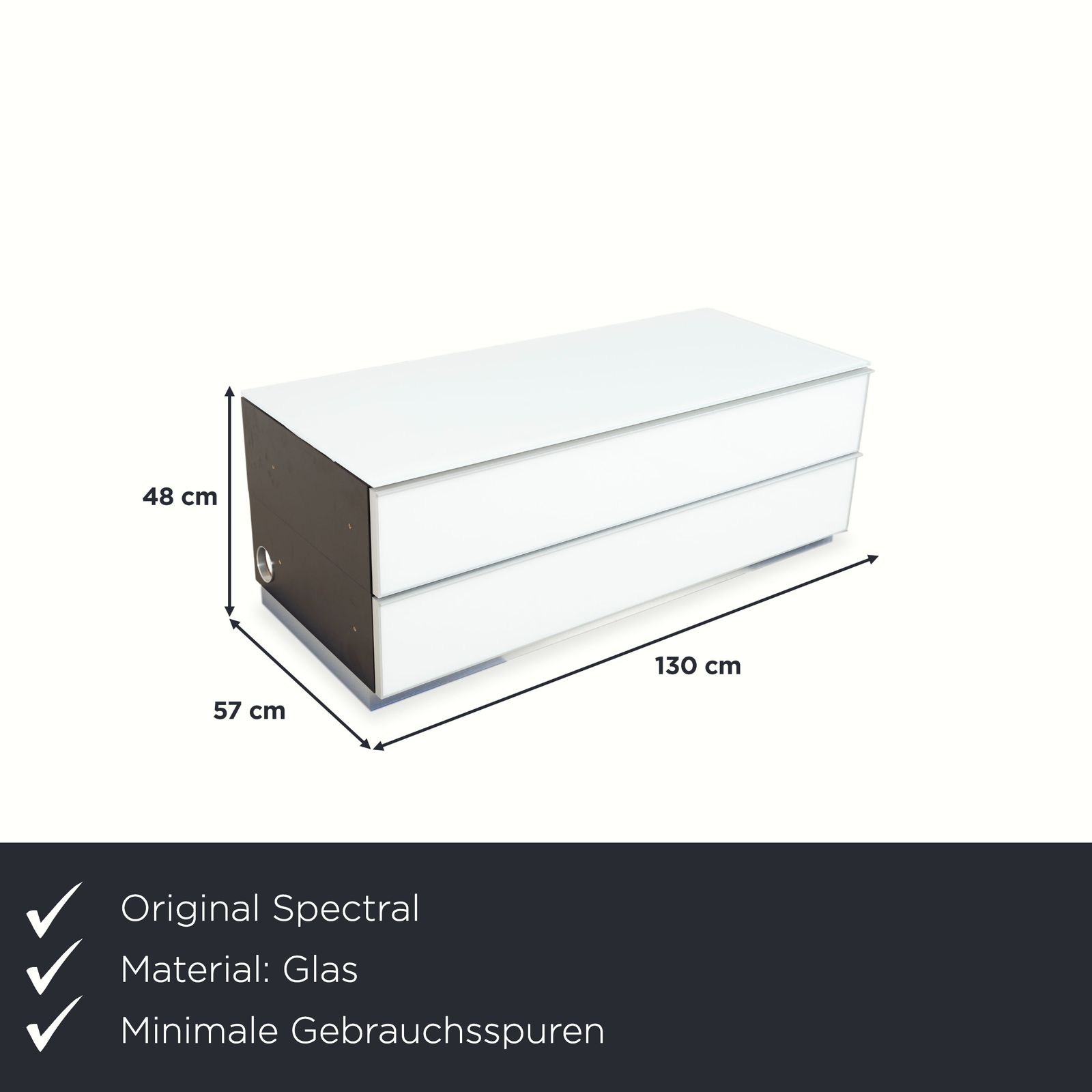 Spectral Catena Glass Sideboard White Tv Board photo furniture