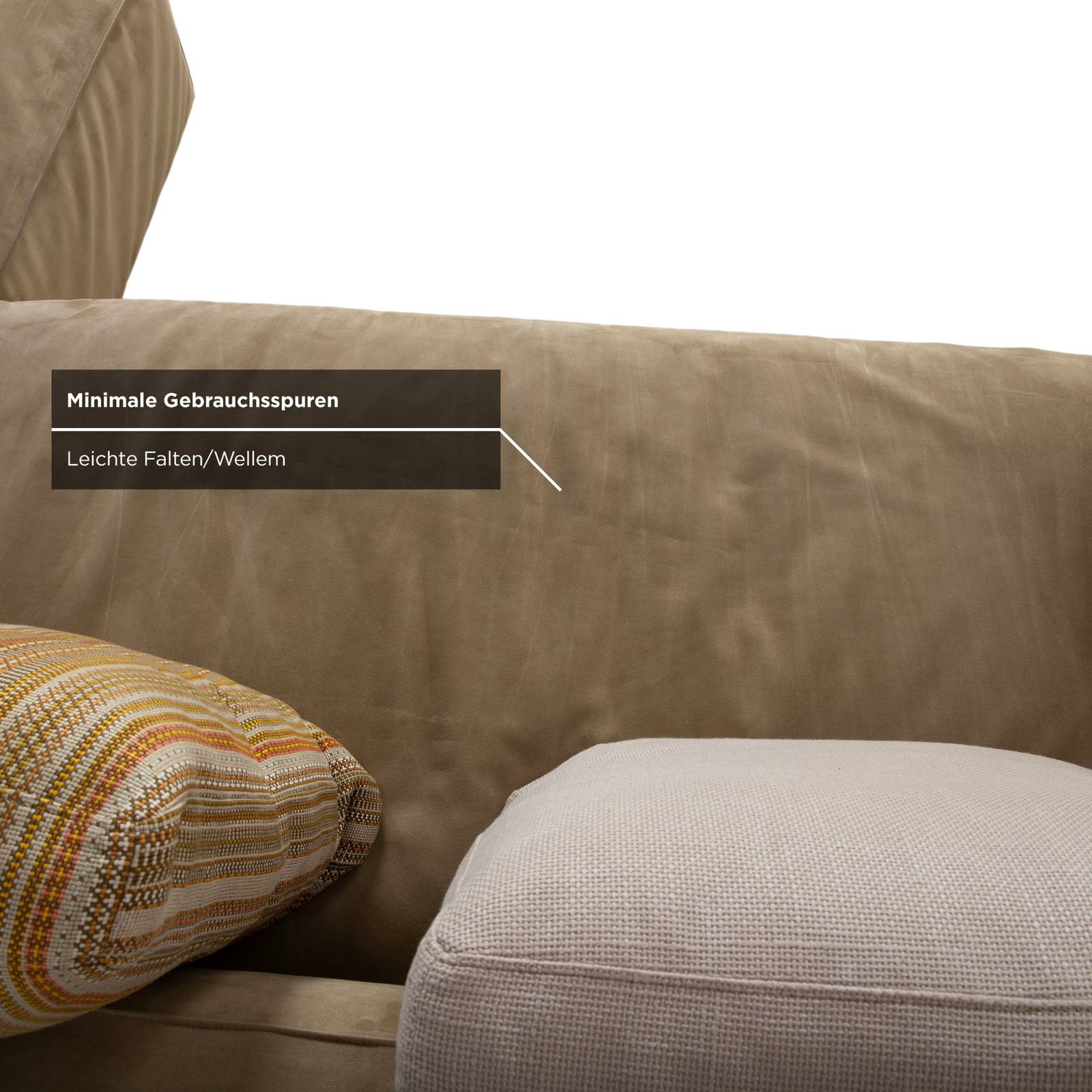 photo furniture Canapé d'angle Ligne Roset Nils en tissu, coloris beige sable