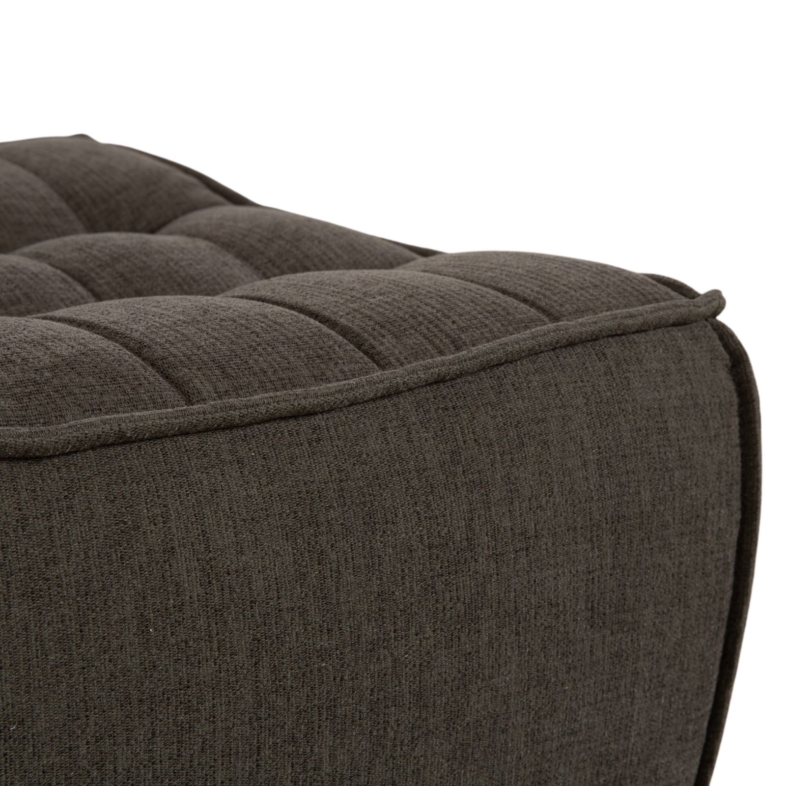 Tabouret Ethnicraft N701 en tissu gris-vert photo for sale